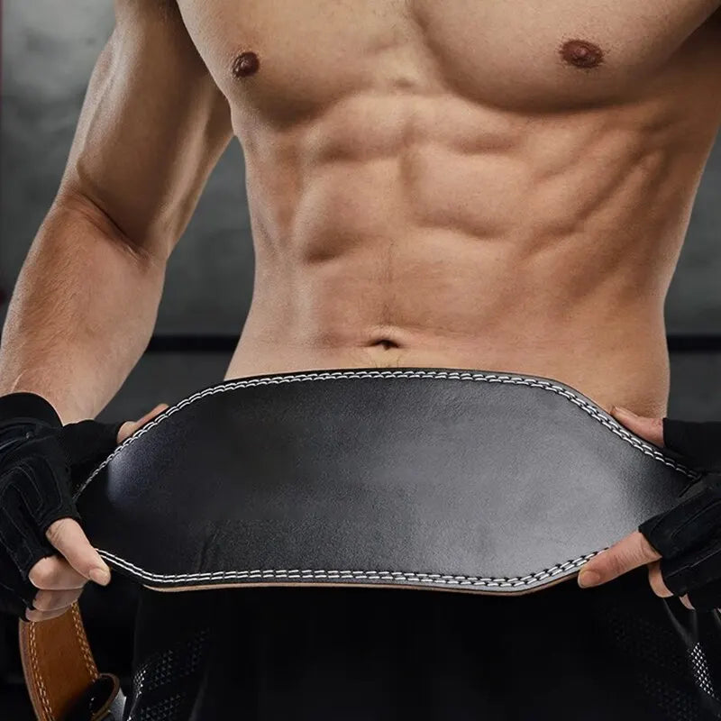 Leather Weightlifting Belt: Quick Locking Belt for Weightlifting, Squatting, Bodybuilding