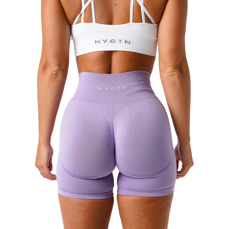 Womens workout Shorts: NVGTN Skin tight Push Up Booty Shorts for Fitness, Sports, and Gym